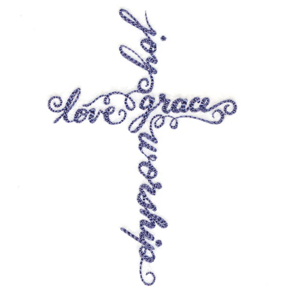 Sweet Blessings Calligraphy Cross - Image 7