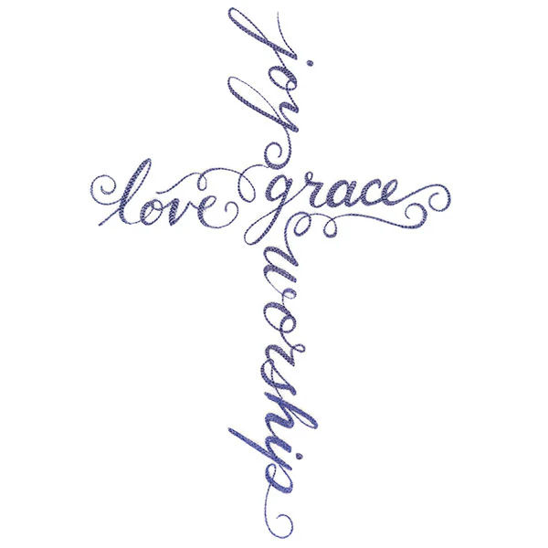 Sweet Blessings Calligraphy Cross - Image 9