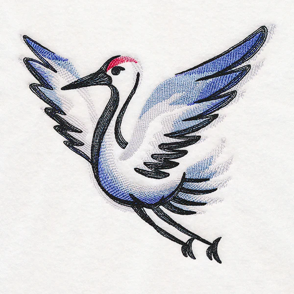 Sweet Brushstroke Crane - Image 2
