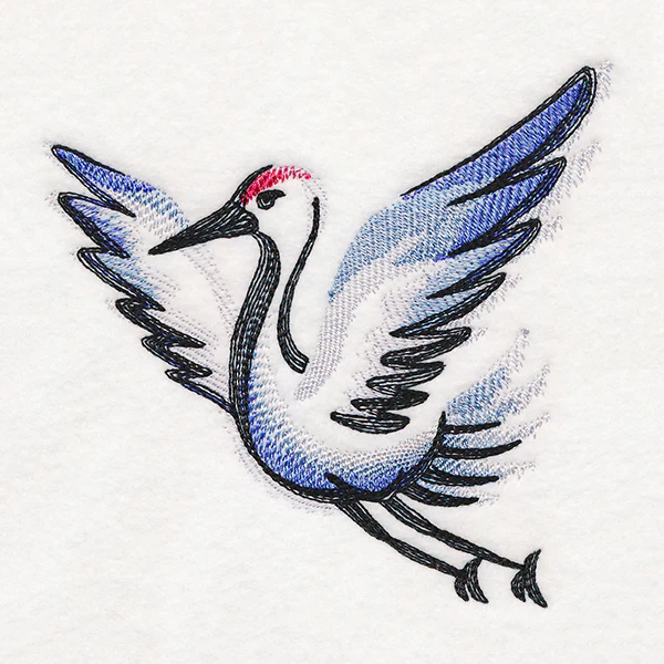 Sweet Brushstroke Crane - Image 4