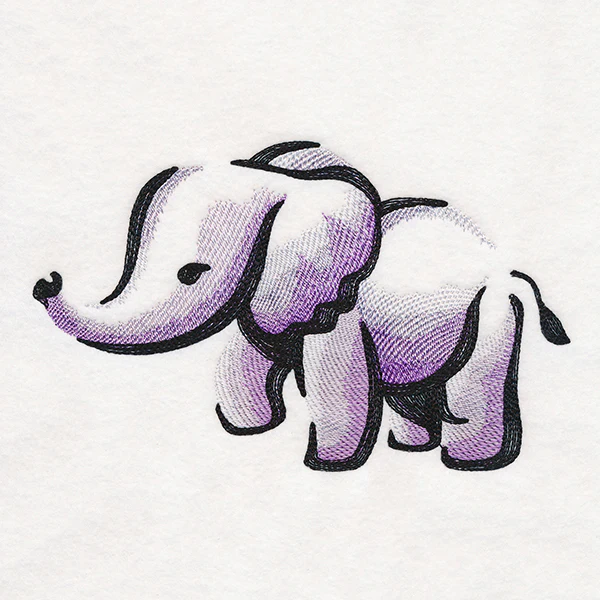 Sweet Brushstroke Elephant - Image 2