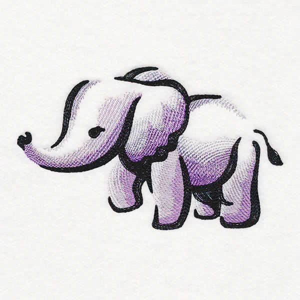 Sweet Brushstroke Elephant - Image 3