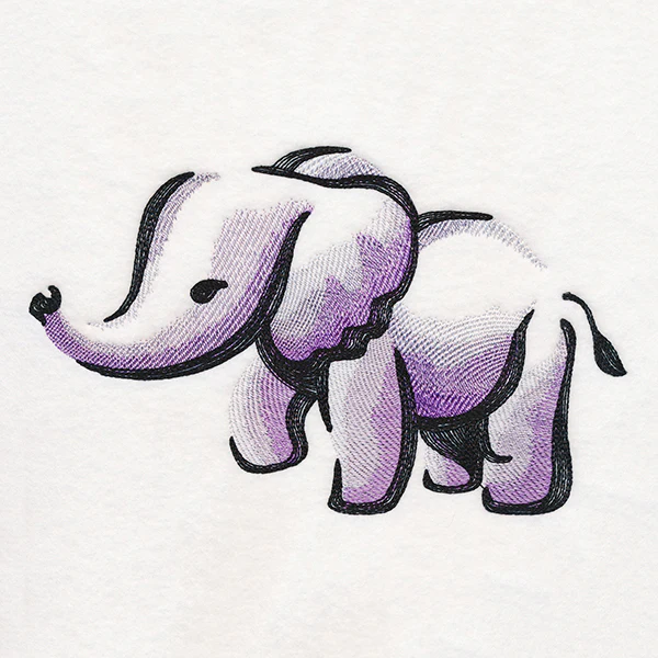 Sweet Brushstroke Elephant - Image 6