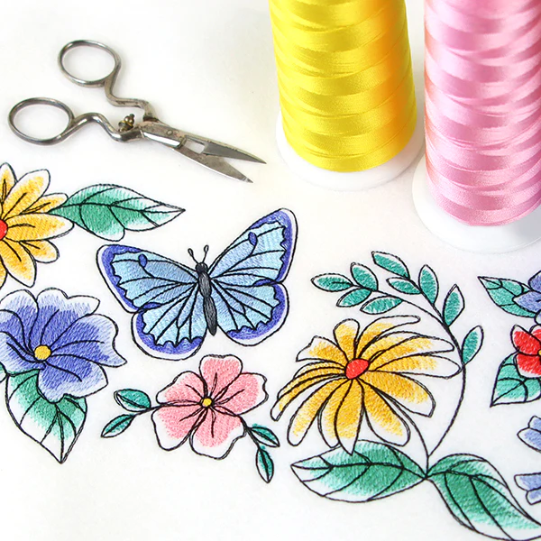 Sweet Butterfly and Blooms Border - Image 4