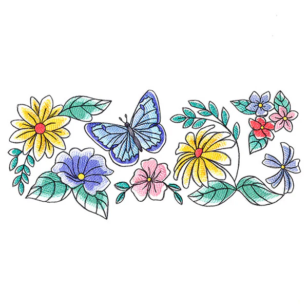 Sweet Butterfly and Blooms Border - Image 9