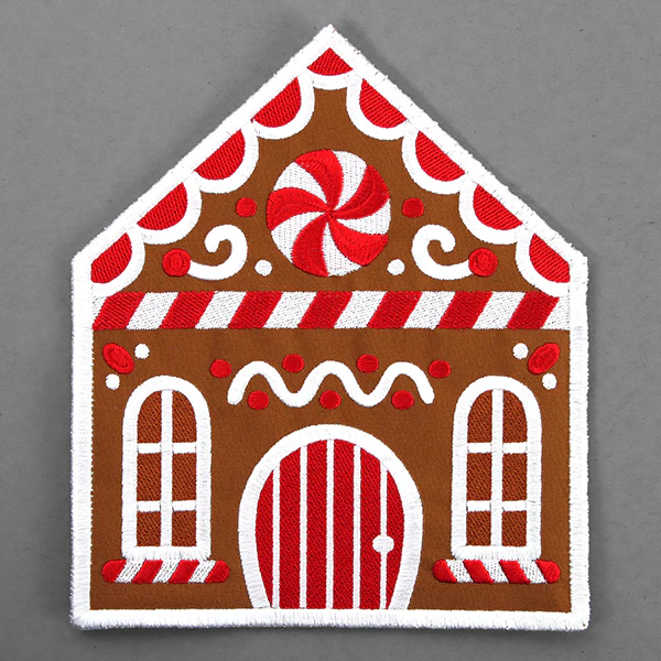 Sweet Gingerbread House Trivet (In-the-Hoop) - Image 4
