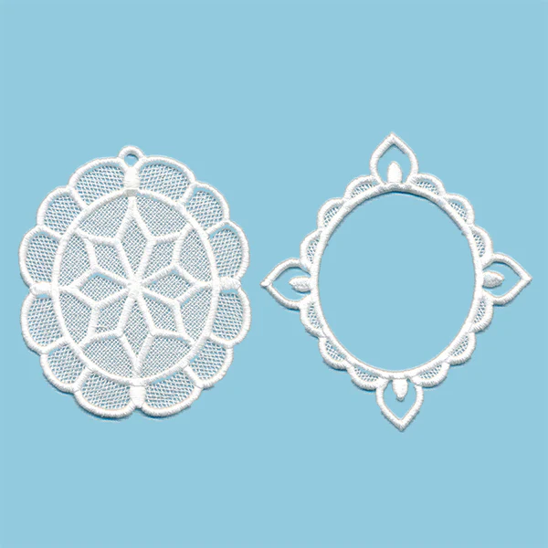 Sweet Moments Oval Frame Ornament (Lace) - Image 3