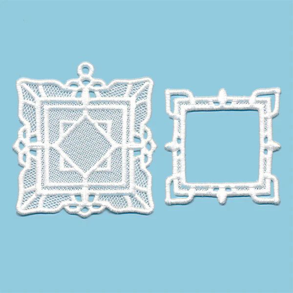 Sweet Moments Square Frame Ornament (Lace) - Image 3