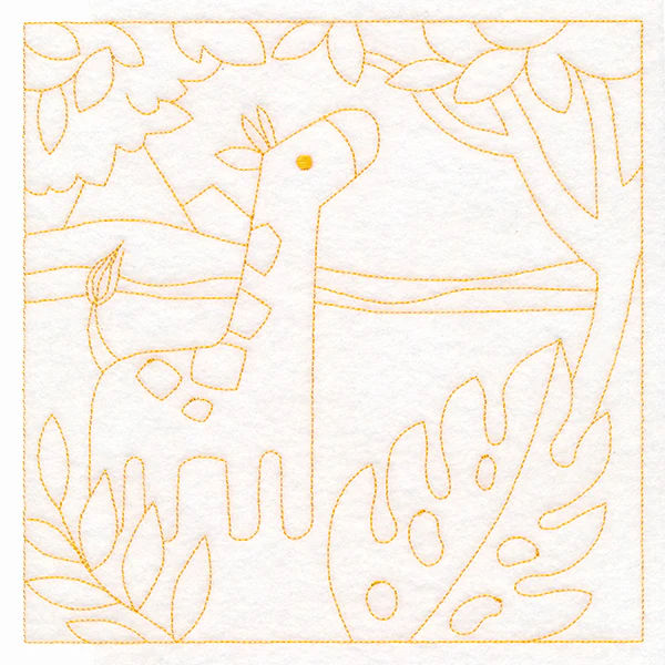 Sweet Safari Giraffe Quilting Square (Double Run)