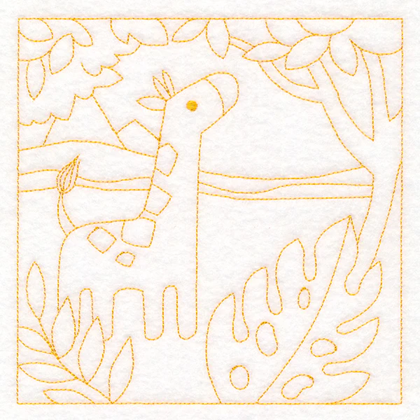 Sweet Safari Giraffe Quilting Square (Double Run) - Image 3