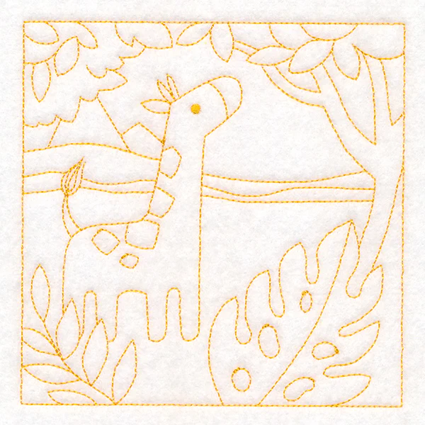 Sweet Safari Giraffe Quilting Square (Double Run) - Image 4