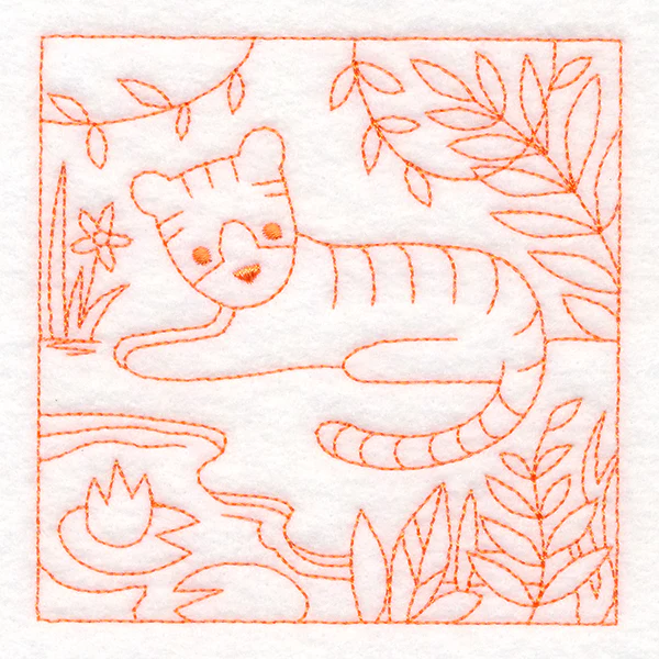 Sweet Safari Tiger Quilting Square (Double Run) - Image 5