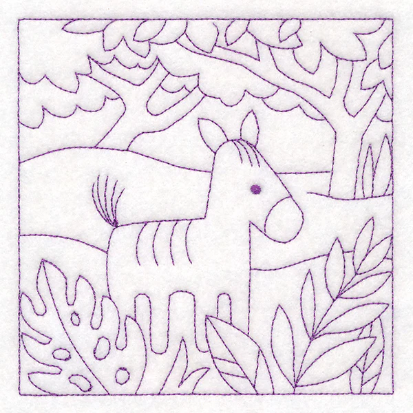 Sweet Safari Zebra Quilting Square (Double Run) - Image 4