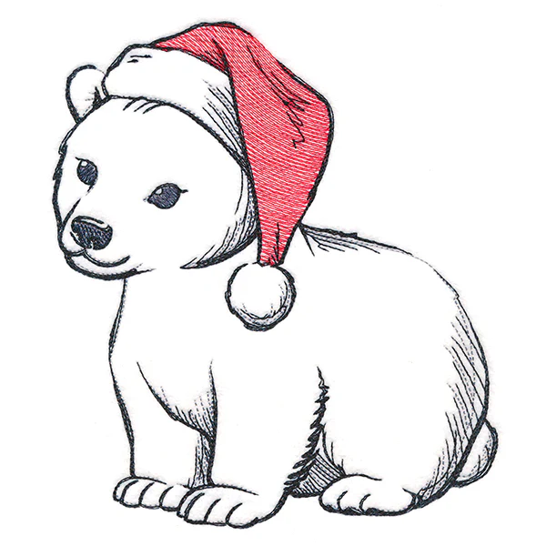 Sweet Santa Polar Bear - Image 4