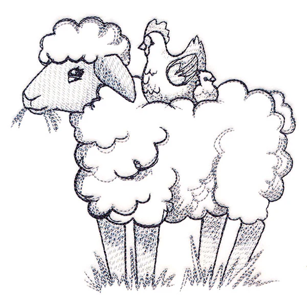 Sweet Sheep Etching - Image 4