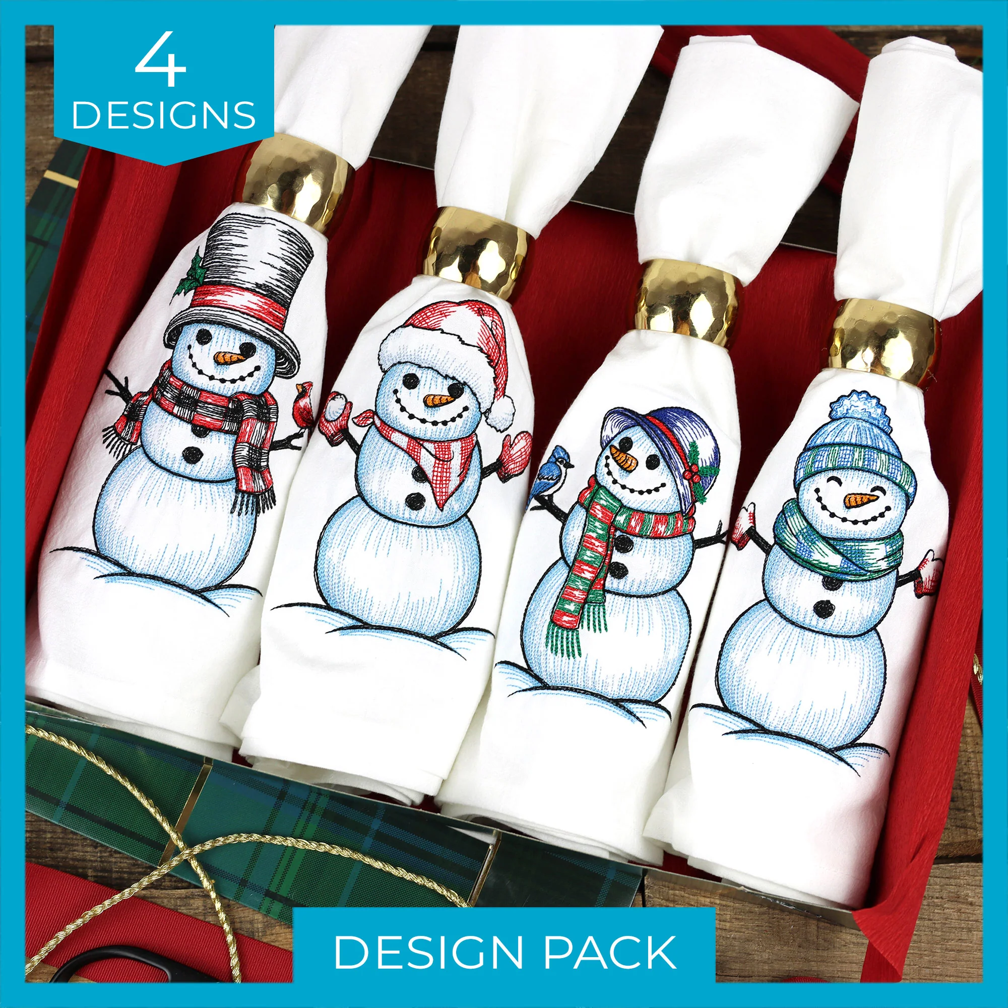 Sweet Snowman Etching Design Pack - Image 6