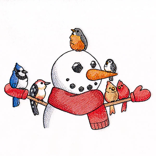 Sweet Snowman with Bird Friends - Image 5