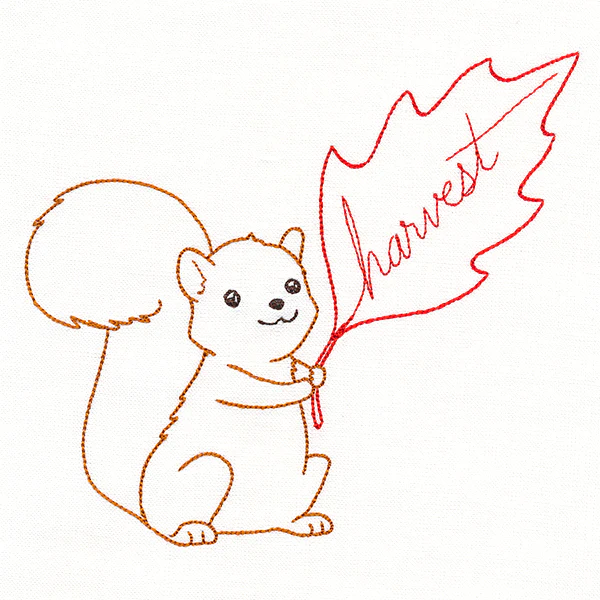 Sweet Squirrel with Harvest Leaf (Vintage) - Image 4