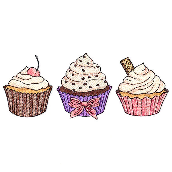 Sweet Trio of Cupcakes Border - Image 3