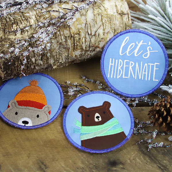 Sweet Winter Coaster - Bear with Hat (In-the-Hoop) - Image 4