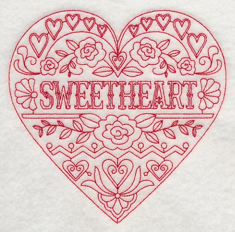 Sweetheart (Redwork) - Image 3