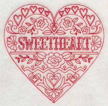 Sweetheart (Redwork) - Image 4