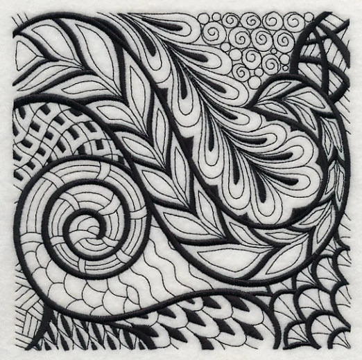 Swirling Elegance (Blackwork) - Image 2