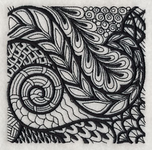 Swirling Elegance (Blackwork) - Image 5