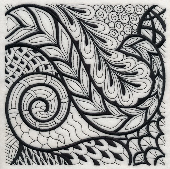 Swirling Elegance (Blackwork) - Image 6
