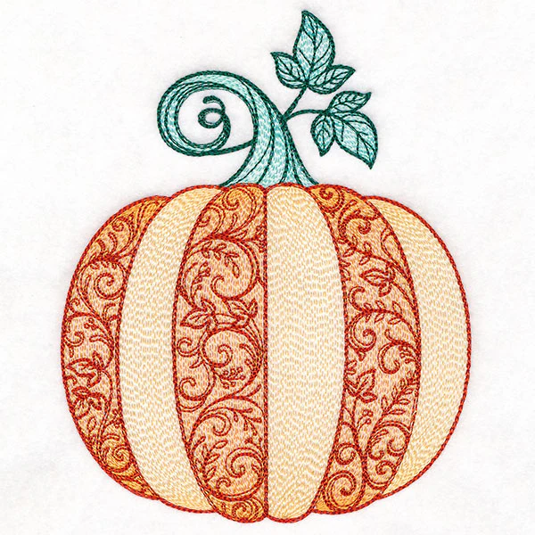 Swirling Fall Details Pumpkin - Image 3