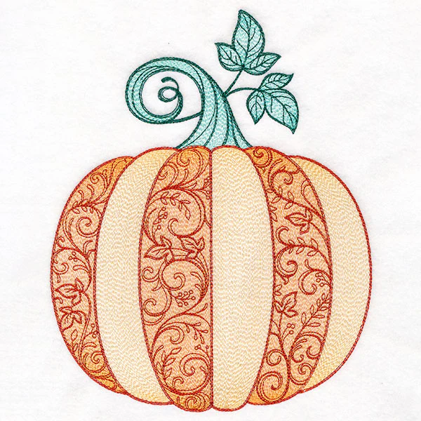 Swirling Fall Details Pumpkin - Image 4