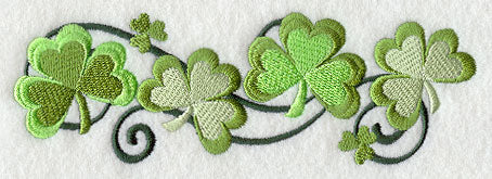 Swirling Shamrocks Border - Image 2
