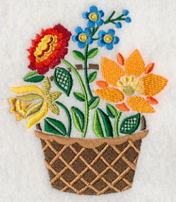 Szines Hungarian Flower Basket - Image 4