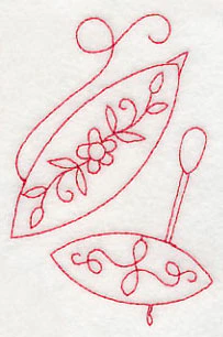 Tatting Shuttle 4 (Redwork) - Image 3