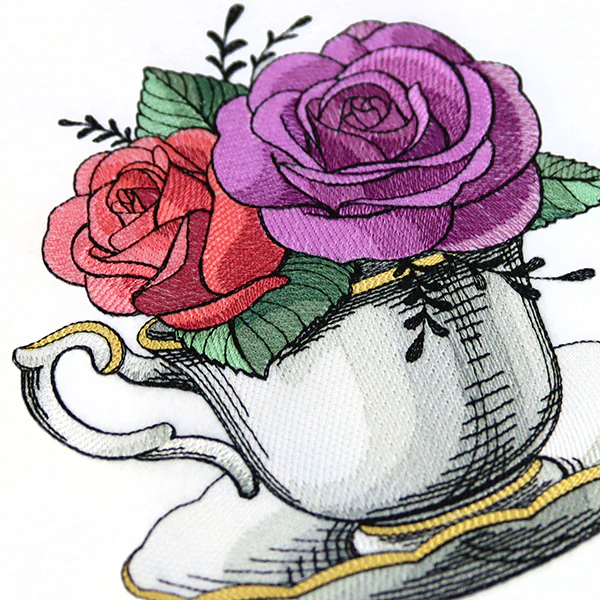 Tea Cup Rose Bouquet - Image 10