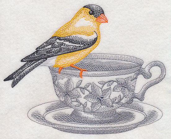 Tea Party Goldfinch (Toile) - Image 2