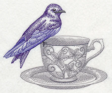 Tea Party Purple Martin (Toile) - Image 3
