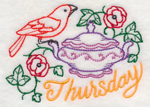 Tea Time Bird on Thursday (Vintage) - Image 2