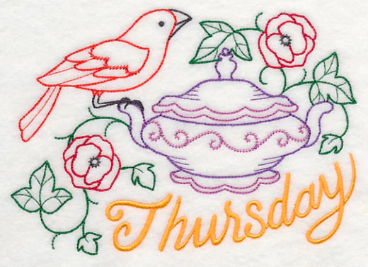 Tea Time Bird on Thursday (Vintage) - Image 3