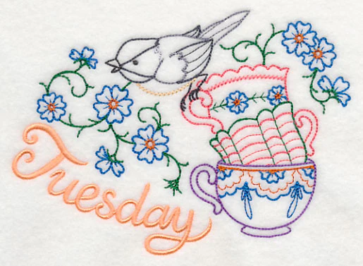 Tea Time Bird on Tuesday (Vintage) - Image 3