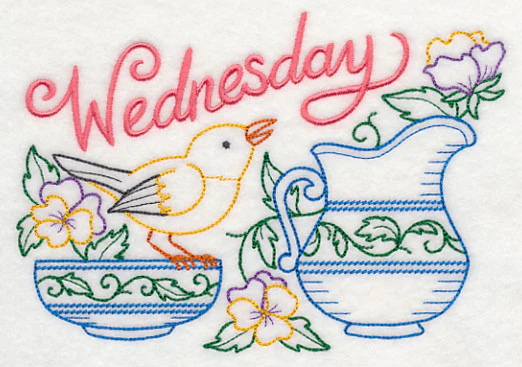 Tea Time Bird on Wednesday (Vintage) - Image 3