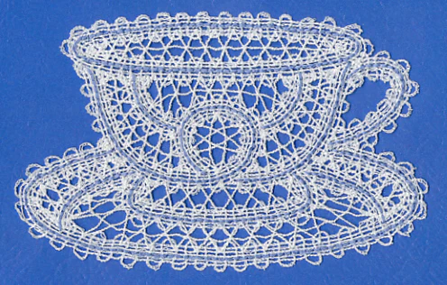 Tea Time Teacup (Battenburg Lace) - Image 5