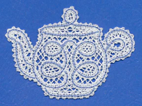 Tea Time Teapot (Battenburg Lace) - Image 4
