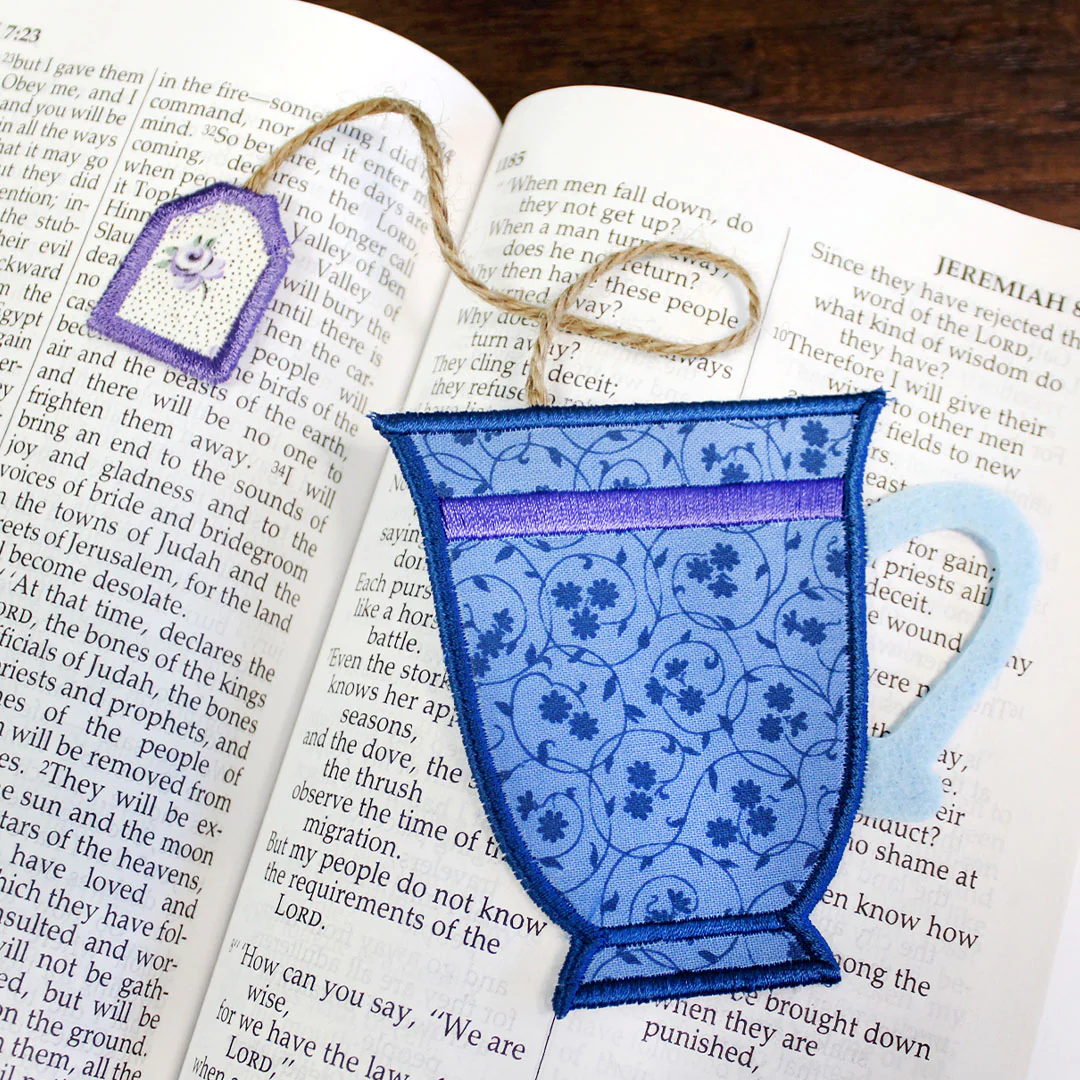 Teacup Bookmark (In-the-Hoop)