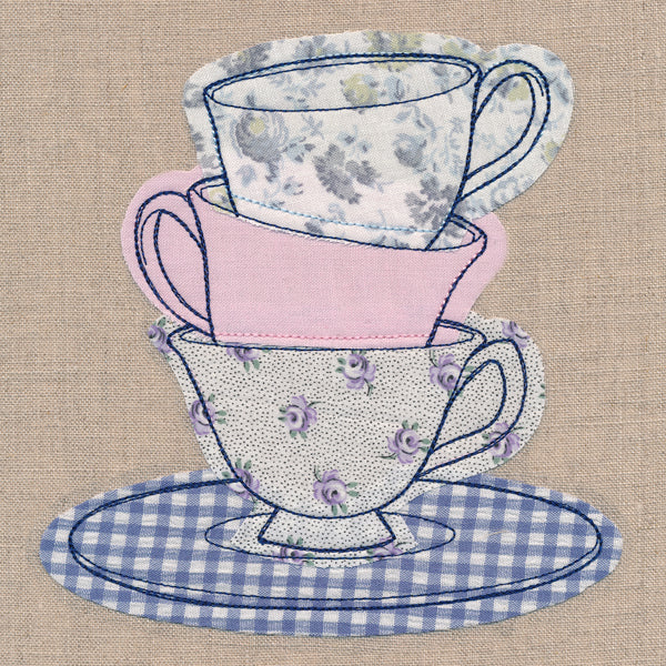 Teacup Stack (Crafty Cut Applique) - Image 3