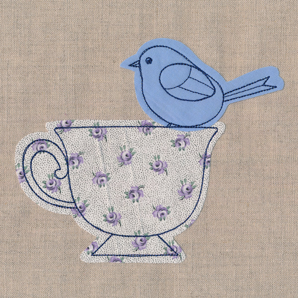 Teacup with Bird (Crafty Cut Applique) - Image 3