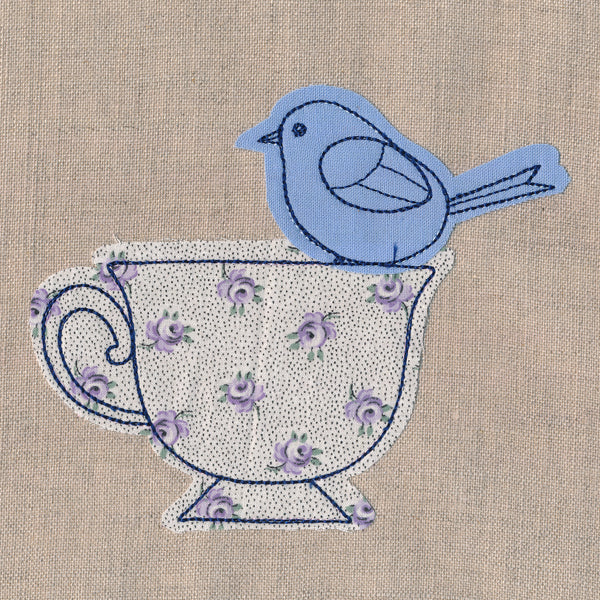Teacup with Bird (Crafty Cut Applique) - Image 4