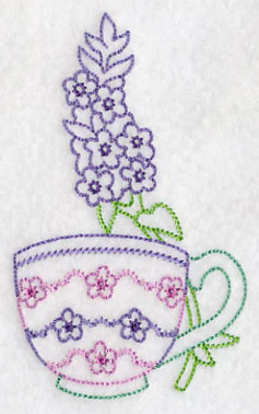 Teacup with Lavender (Vintage) - Image 2