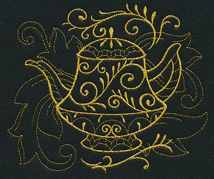 Teapot Filigree (Goldwork) - Image 3