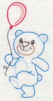 Teddy Bear with Balloon (Vintage) - Image 3